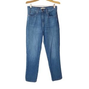 Madewell Women Size 28 The Mom Jean High Rise Tapered Jeans Blue